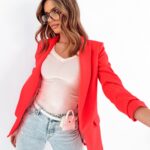 Marynarka klasyczna Carla Ola Voga koralowa