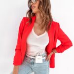 Marynarka klasyczna Carla Ola Voga koralowa