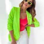 Marynarka klasyczna Carla Ola Voga limonkowa