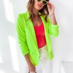 Marynarka klasyczna Carla Ola Voga limonkowa