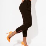 Spodnie ze ściągaczem Naomi O'la Voga czarne