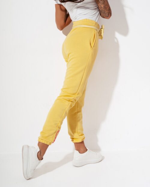 Spodnie ze ściągaczem Naomi O'la Voga żółte