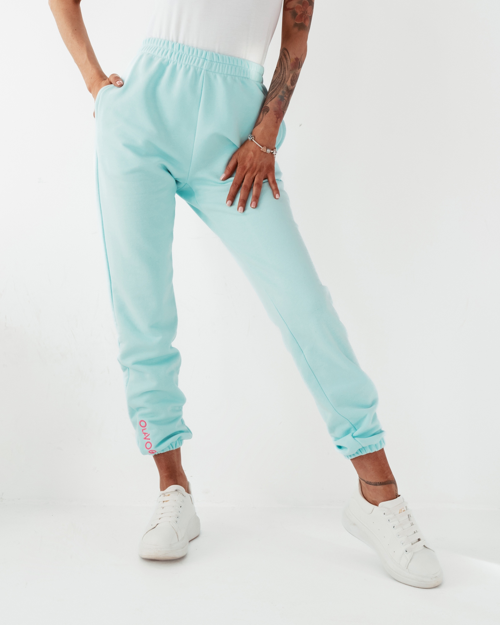 Spodnie ze ściągaczem Naomi O'la Voga miętowy