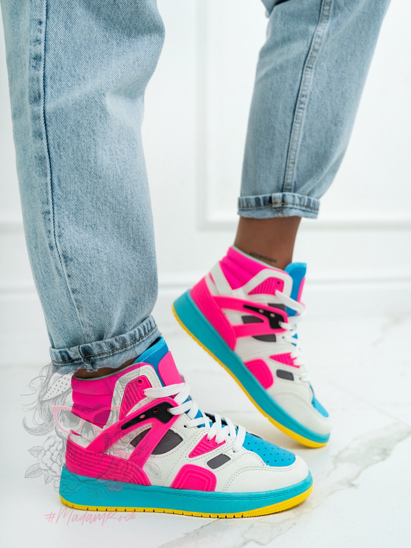-wyprzedane-Buty sportowe Rock Colorido neon fuksja