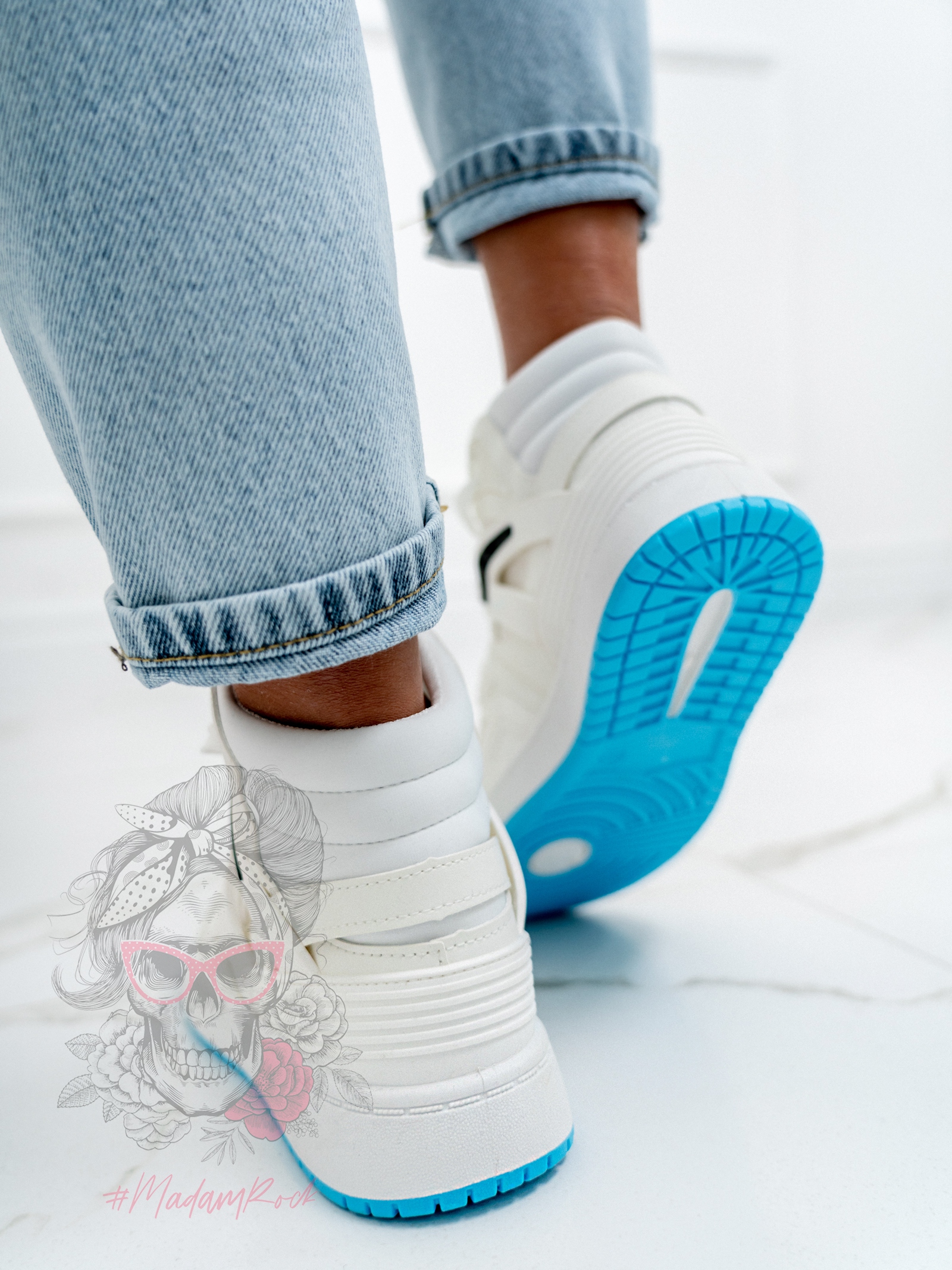 -WYPRZEDANE-Buty sportowe Rock Colorido białe -WYPRZEDANE-Buty sportowe Rock Colorido białe