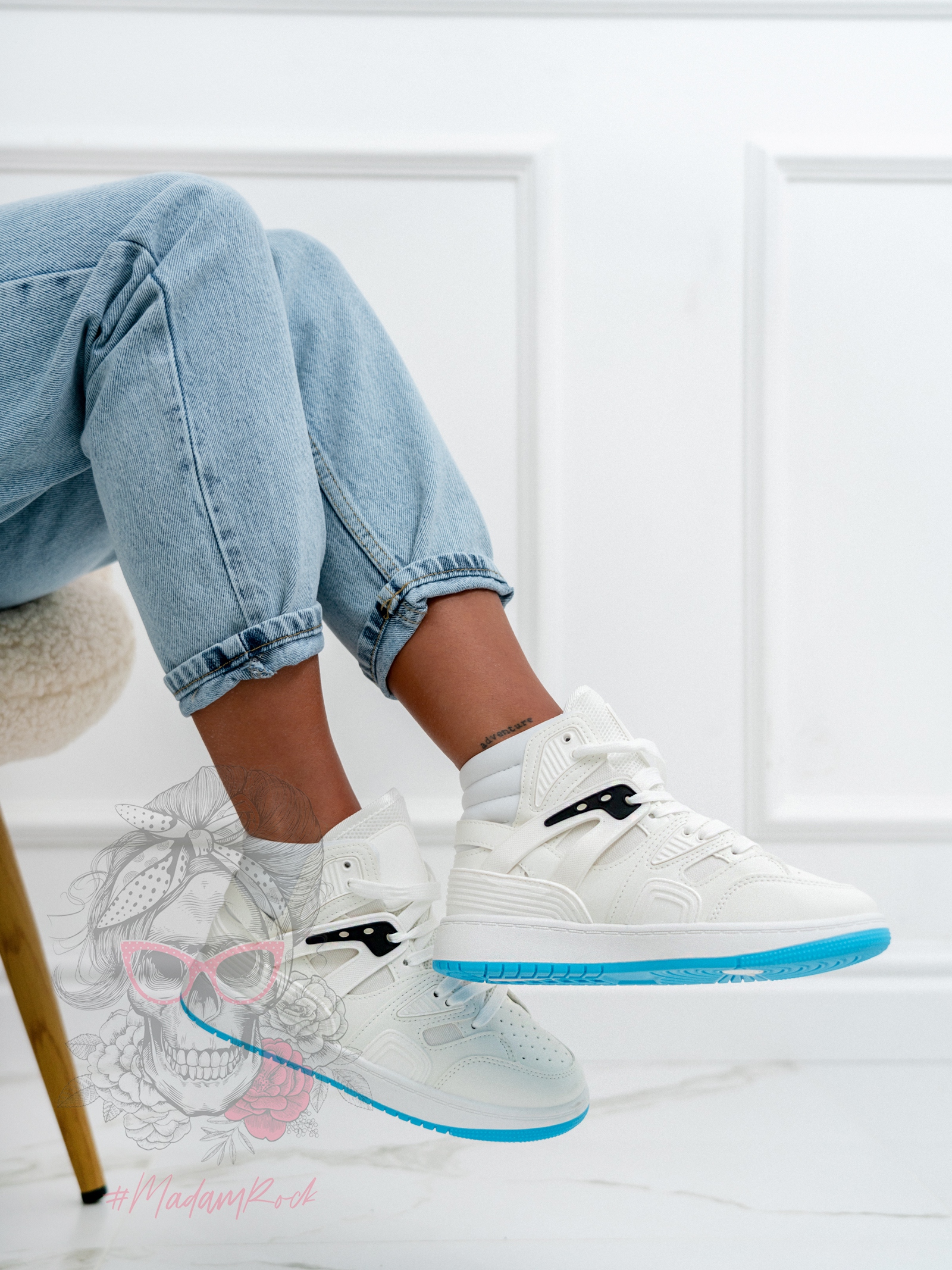 -WYPRZEDANE-Buty sportowe Rock Colorido białe -WYPRZEDANE-Buty sportowe Rock Colorido białe