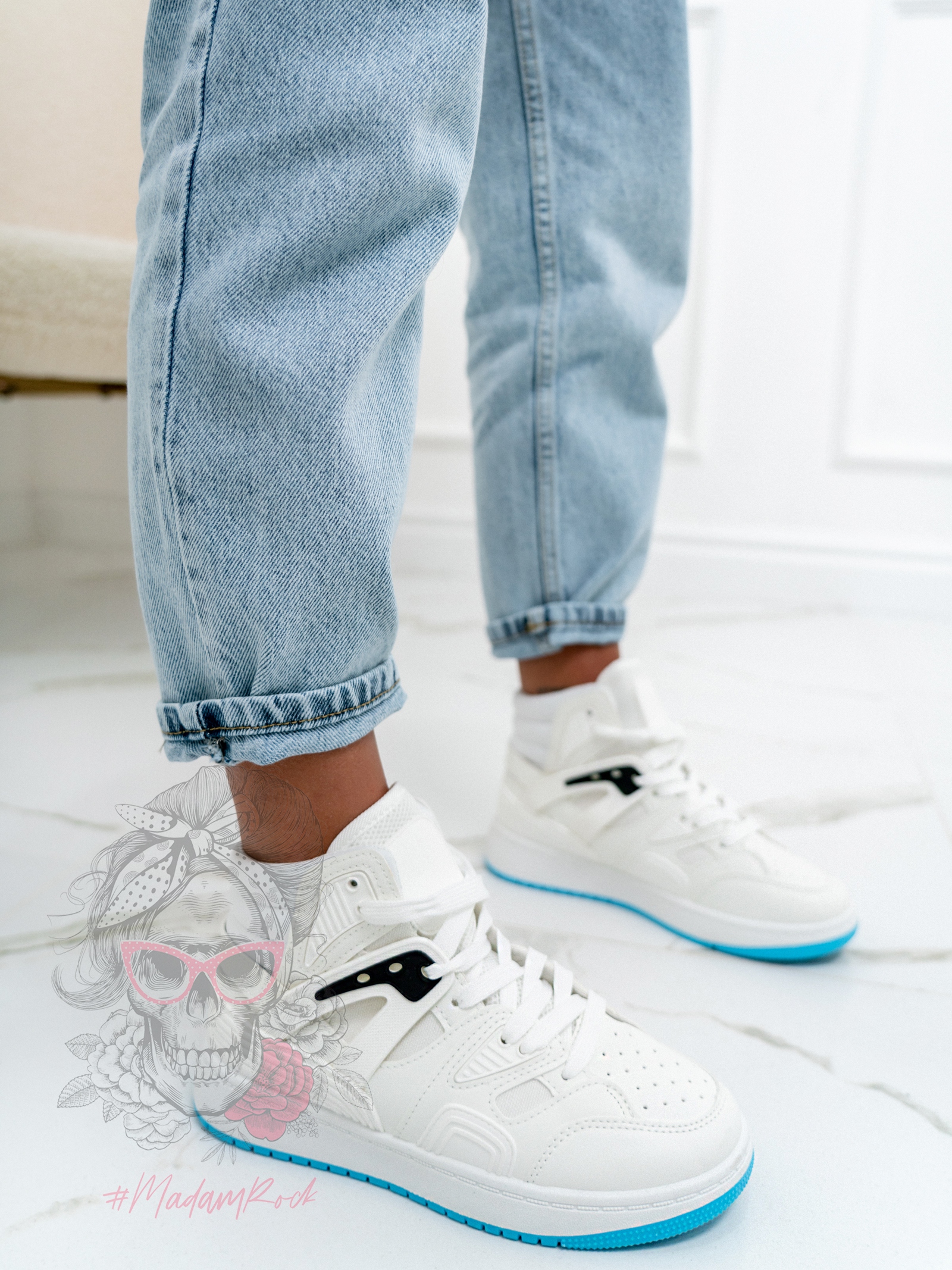 -WYPRZEDANE-Buty sportowe Rock Colorido białe -WYPRZEDANE-Buty sportowe Rock Colorido białe