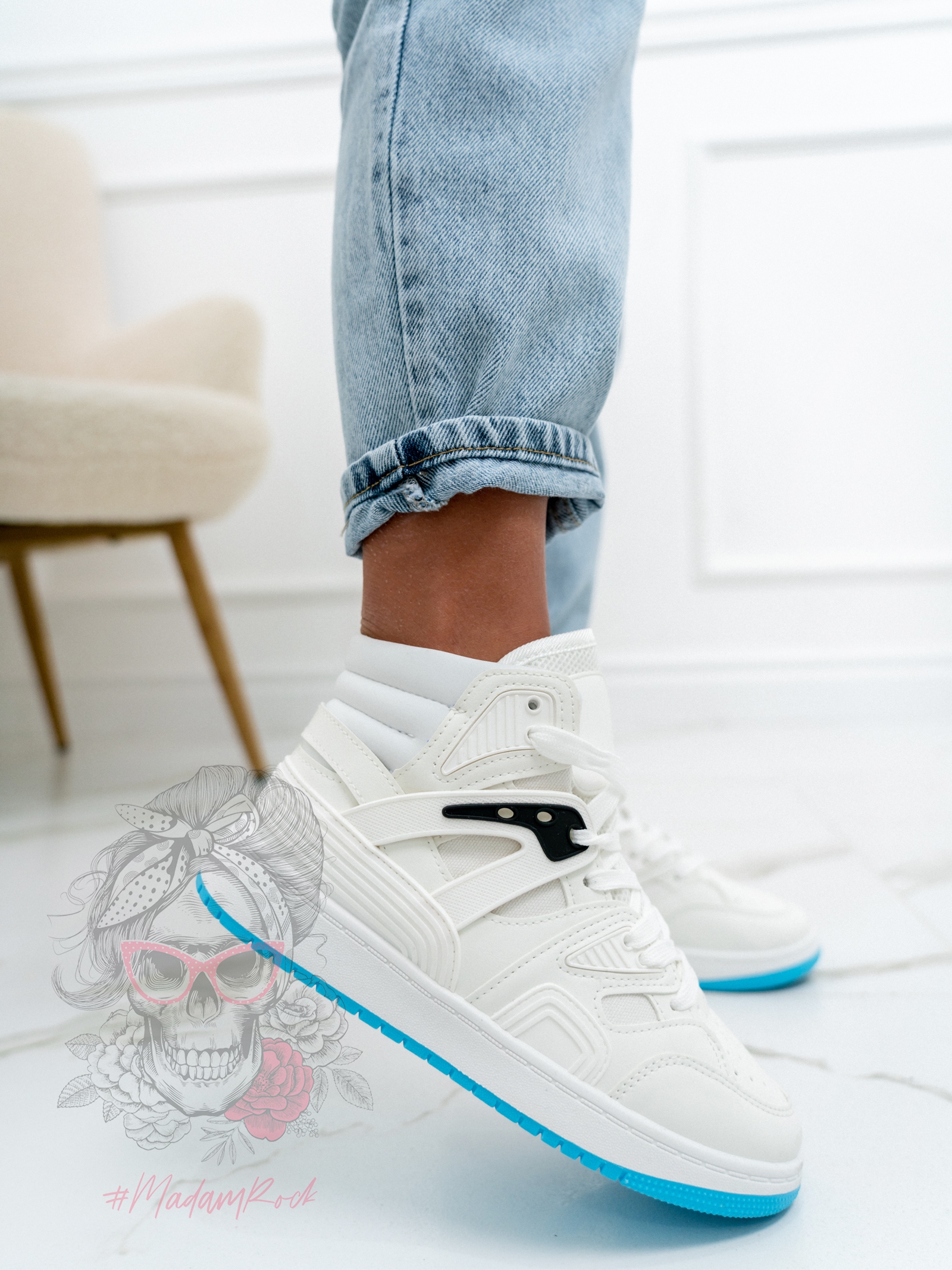 -WYPRZEDANE-Buty sportowe Rock Colorido białe -WYPRZEDANE-Buty sportowe Rock Colorido białe