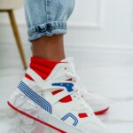 -WYPRZEDANE-Buty sportowe Rock Colorido biało-czerwone
