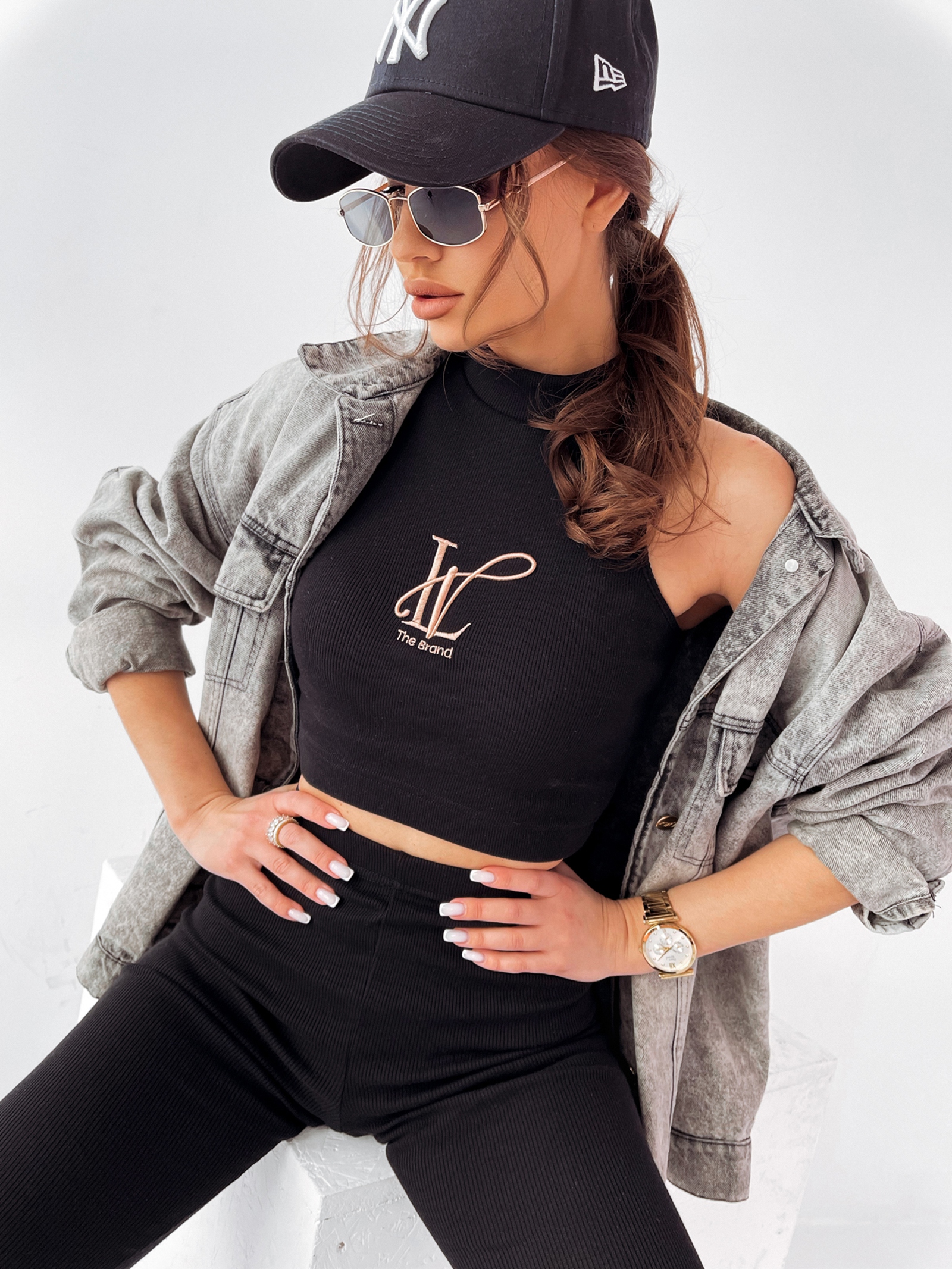 Komplet dopasowany Jenny Ola Voga czarny Komplet dopasowany Jenny Ola Voga czarny