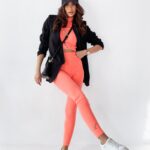 Komplet dopasowany Jenny Ola Voga pomarańczowy