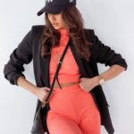 Komplet dopasowany Jenny Ola Voga pomarańczowy