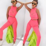 Komplet dopasowany Jenny Ola Voga różowy