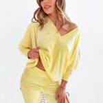 Komplet welurowy Luck O'la Voga żółty