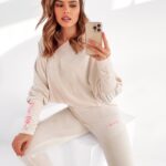 Komplet welurowy Luck O'la Voga beżowy