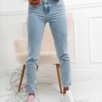 Spodnie jeansowe Mom Stand niebieskie