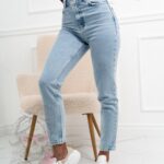 Spodnie jeansowe Mom Stand niebieskie