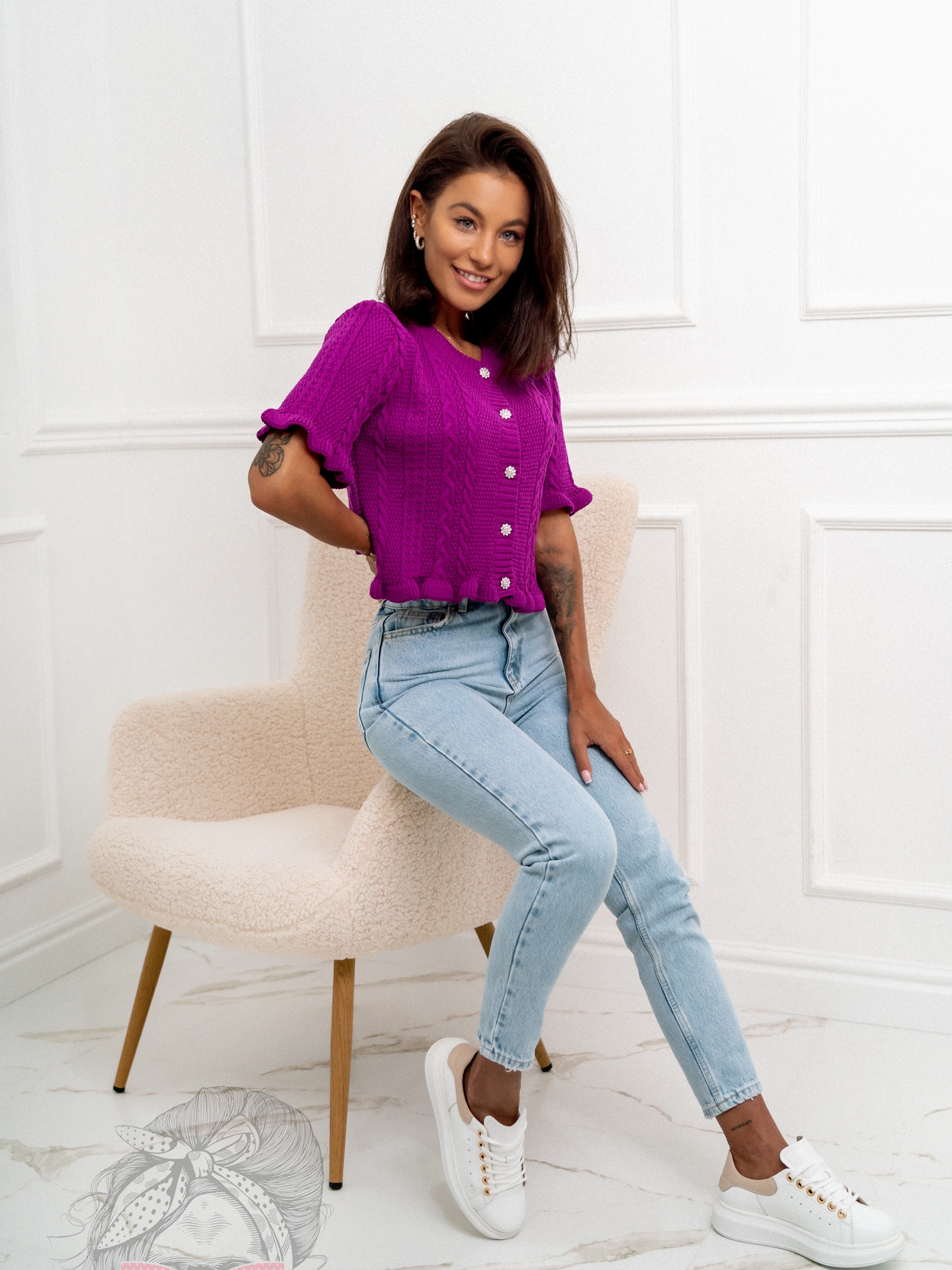 Spodnie jeansowe Mom Stand niebieskie Spodnie jeansowe Mom Stand niebieskie