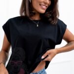 T-shirt krótki oversize Shortli czarny