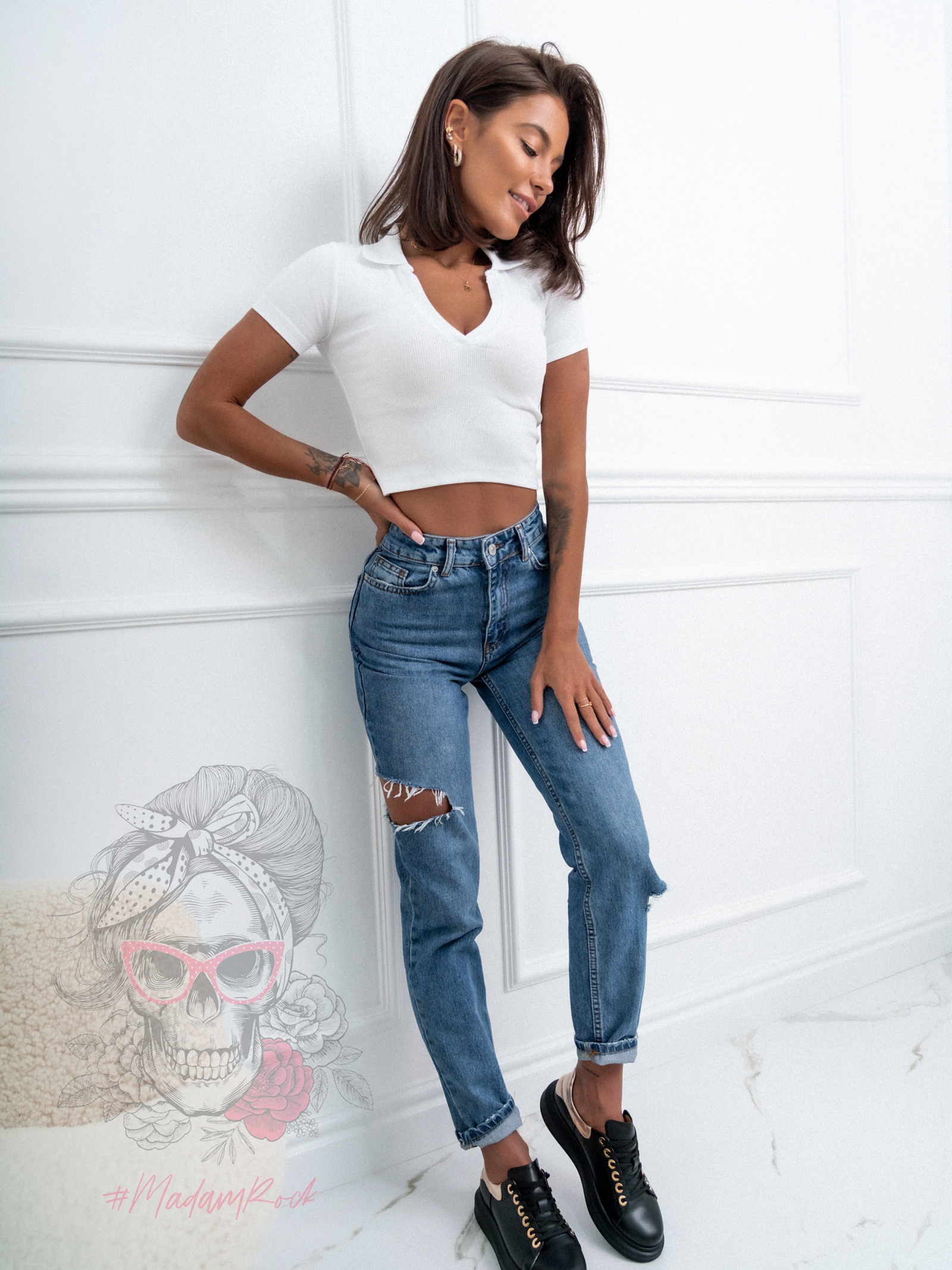 Bluzka polo Game biała Bluzka polo Game biała