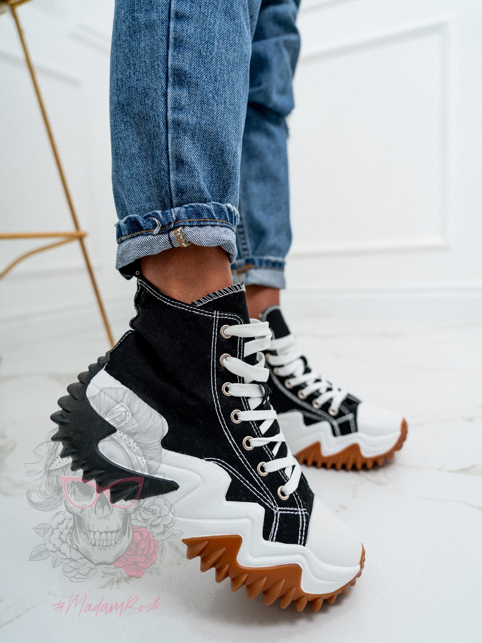 Trampki za kostkę Madam Lefo czarne