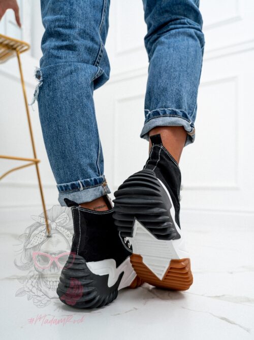 Trampki za kostkę Madam Lefo czarne