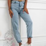 Spodnie jeansowe Mom Regs niebieskie