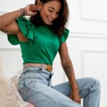 -WYPRZEDANE-Bluzka Fibreq zielony