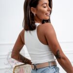 -wyprzedane-Top na ramiączka Nudes biały