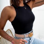 -wyprzedane-Top na ramiączka Nudes czarny