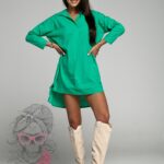 Koszula oversize Ola Voga Calm zielona