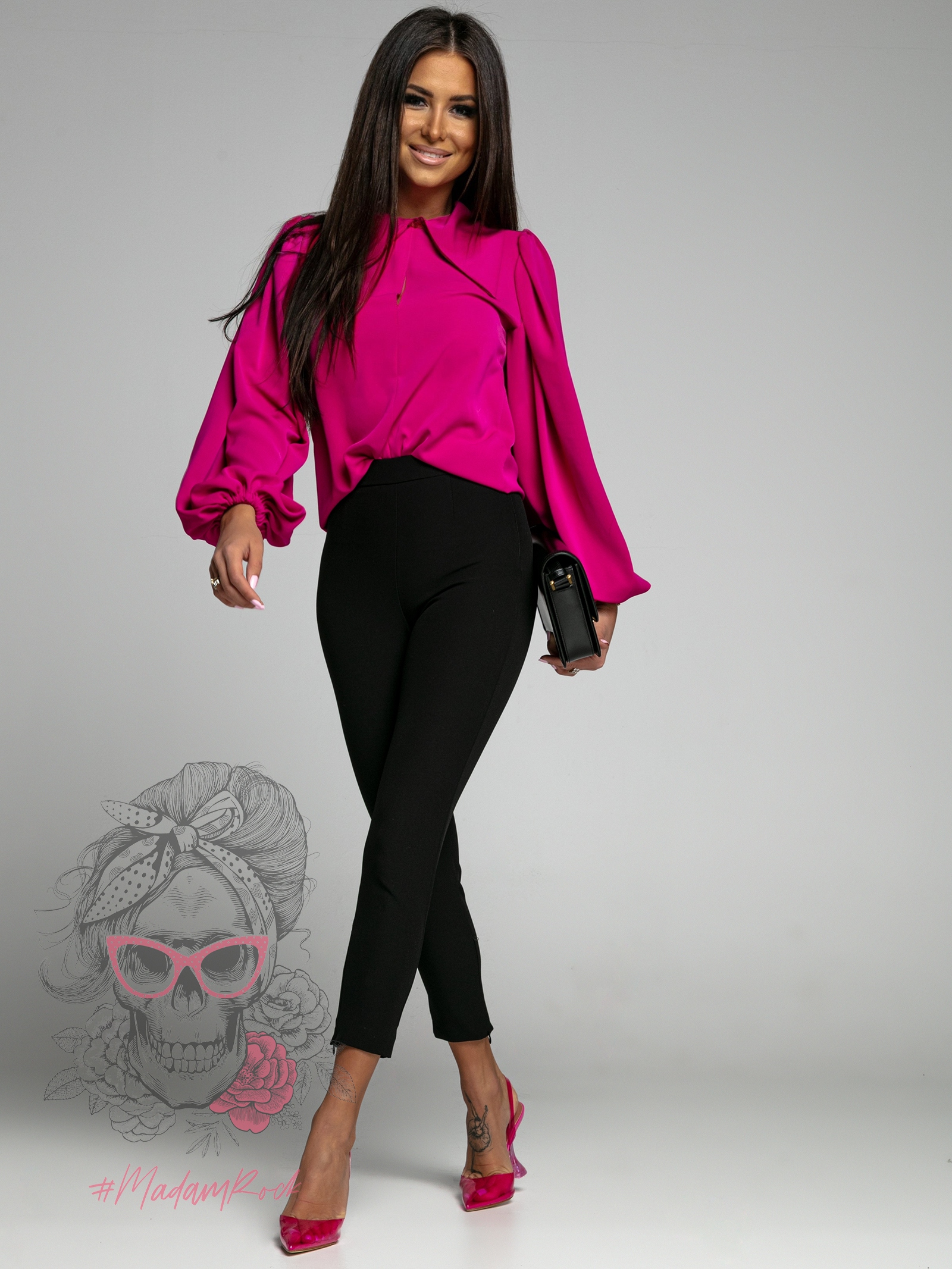 -wyprzedane-Spodnie eleganckie Moss czarne