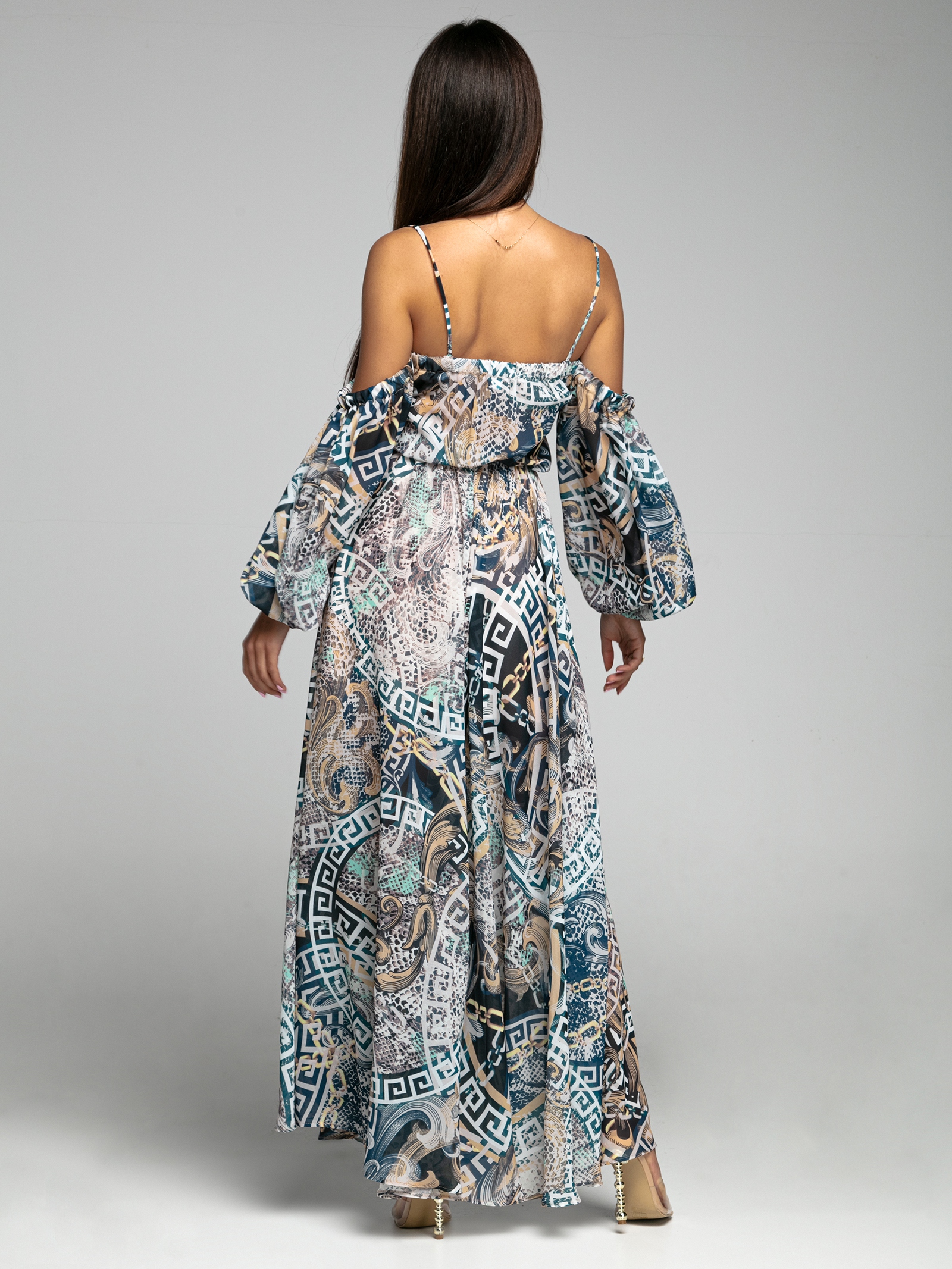 Sukienka maxi NB Aurora grecki wzór