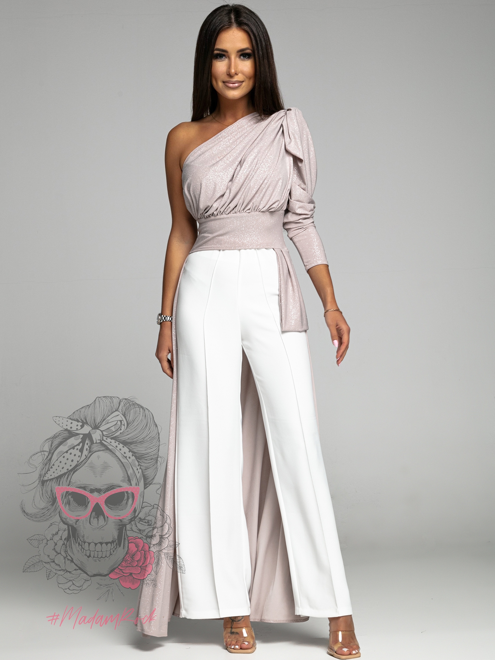 Bluzka wieczorowa NB Blink Midnight beżowa