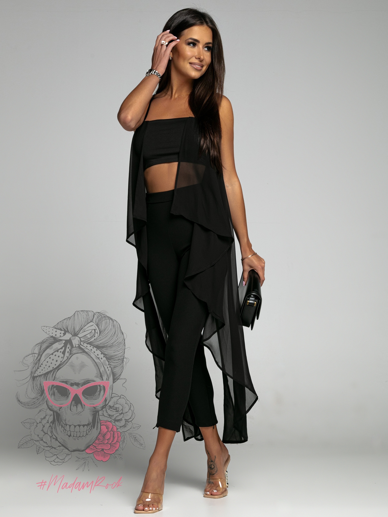 Top ze skrzydłami NB Flaf czarny