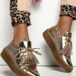 Trampki metaliczne Madam Tuffo złote