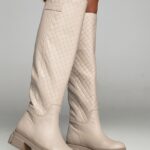 Kozaki oficerki Madam Wattle beżowe