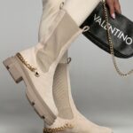 Botki trapery Rock Nendes beżowe zamszowe