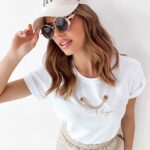 T-shirt Ola Voga Gold Chain biały