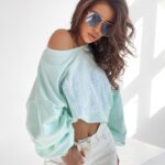 Bluza oversize Flower OLA VOGA miętowa