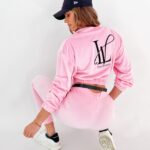 Komplet welurowy Zira O'la Voga pudrowy