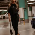 Komplet welurowy Ola Voga Gold Lv Woman czarny