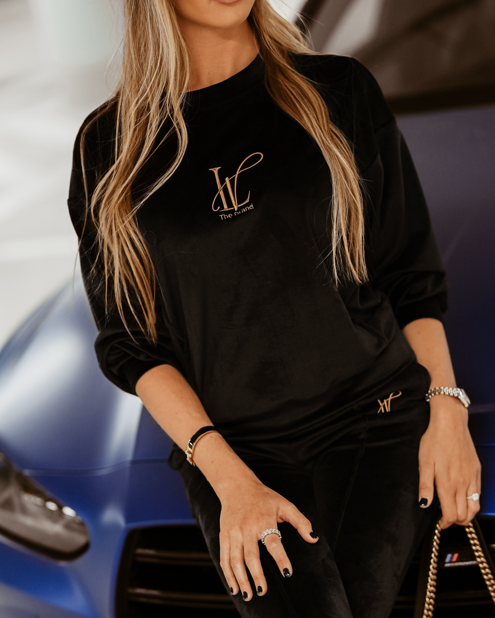 Komplet welurowy Ola Voga Gold Lv Woman czarny Komplet welurowy Ola Voga Gold Lv Woman czarny