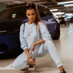 Komplet welurowy Ola Voga Gold Lv Woman błękitny