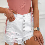 Szorty jeansowe Rock Sheva białe