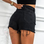 Szorty jeansowe Rock Sheva czarne