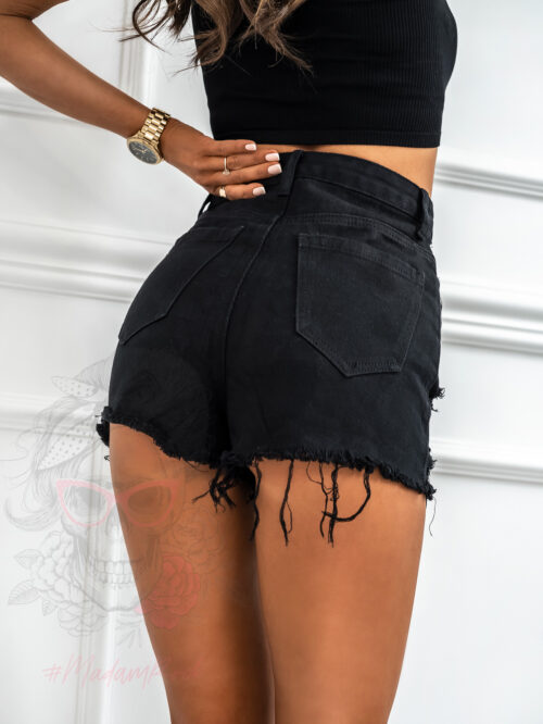 Szorty jeansowe Rock Sheva czarne