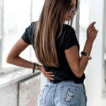 Szorty damskie Frick niebieskie