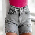 Spodenki jeansowe Madam Popiel szare