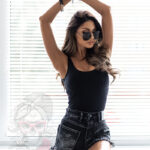 Szorty jeansowe Rock Guns czarne